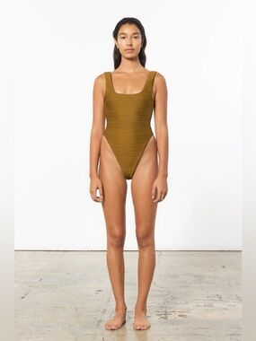 Mara Hoffman Idalia One Piece Olive new without tags perfect condition